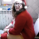 A fat, Italian girl dressed as Santa Claus takes a shit while sitting on a toilet. She farts loudly and starts pooping immediately with loud, heavy plops and some pissing. She cuts many huge farts before standing up to wipe. 720P HD. About 5.5 minutes.